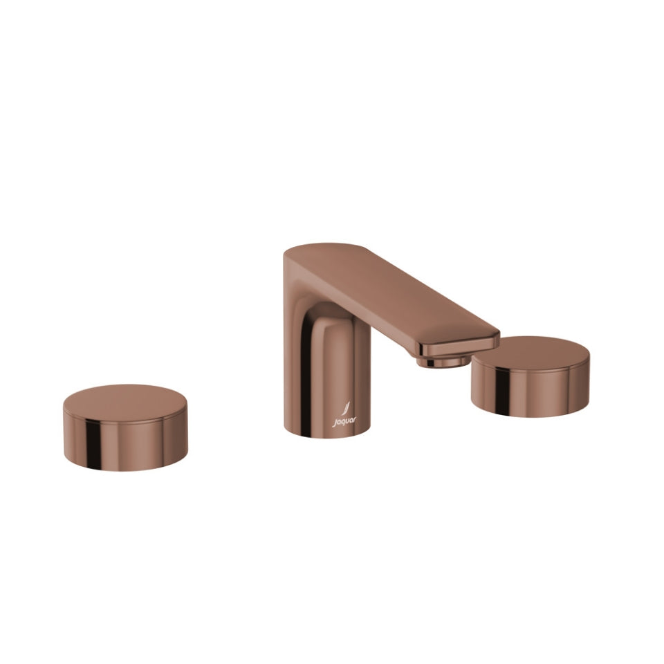Jaquar Laguna 3-Hole Basin Mixer - Blush Gold Bright PVD