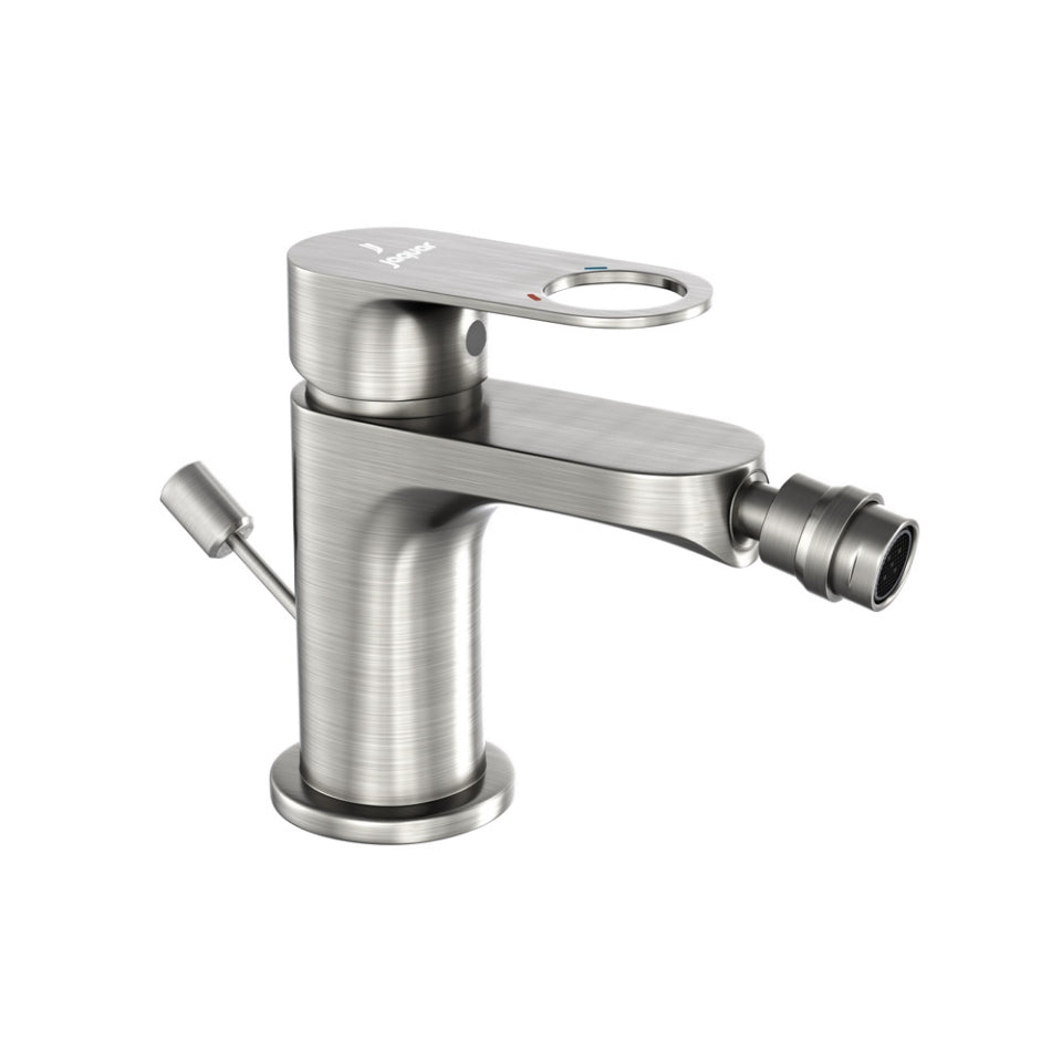 Jaquar Ornamix Prime Single Lever 1-Hole Bidet Mixer with Popup Waste System - Stainless Steel