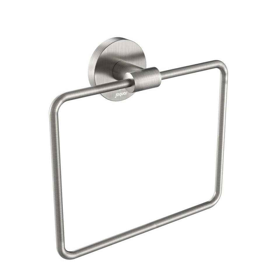 Jaquar Continental Towel Ring Square with Round Flange - Stainless Steel