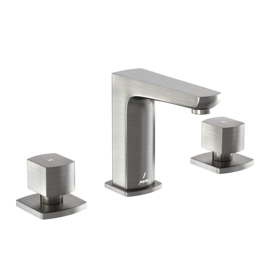 Jaquar Kubix Prime 3-Hole Basin Mixer - Stainless Steel