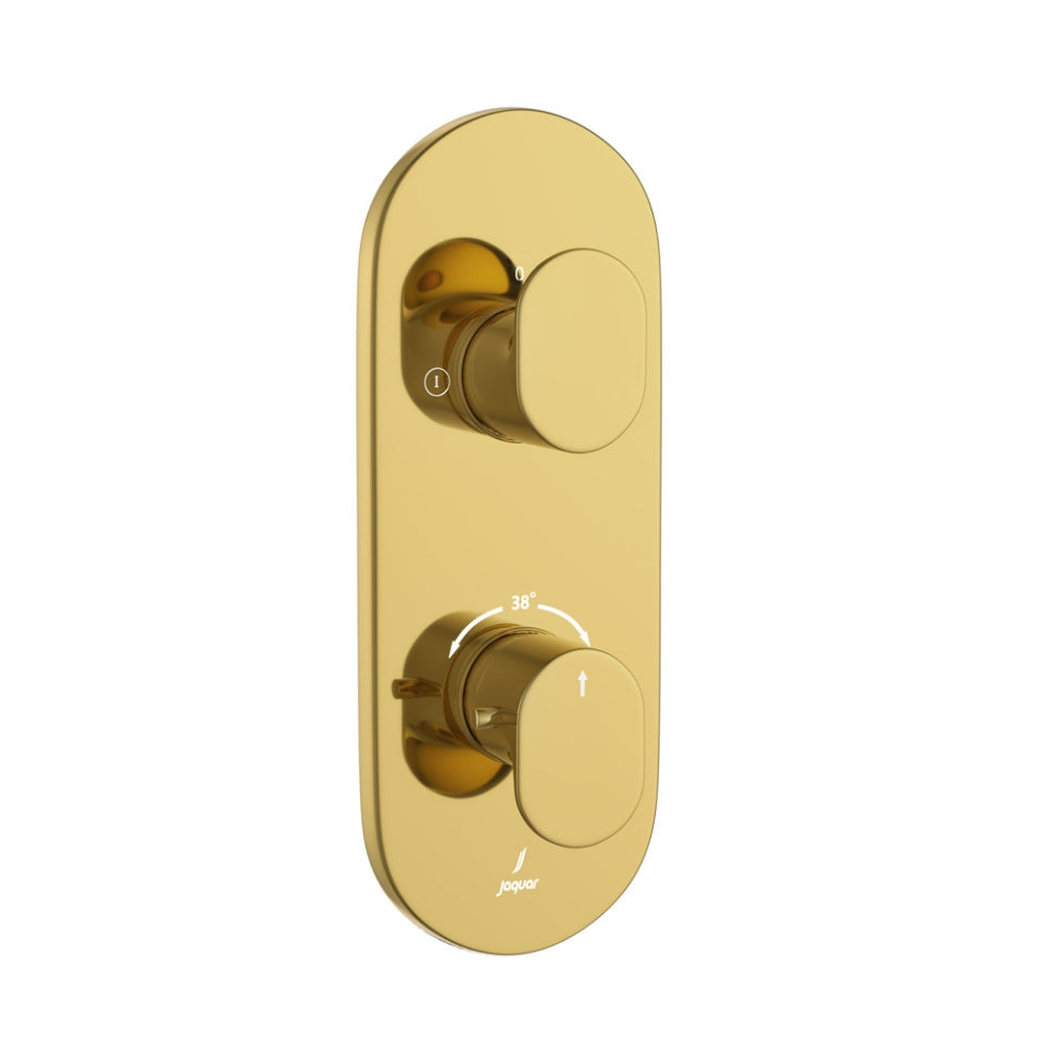 Jaquar Opal Prime Aquamax Thermostatic Shower Mixer - Gold Bright PVD