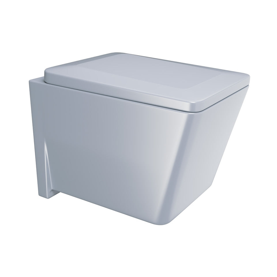 Jaquar Kubix Prime Rimless Blind Installation Wall Hung WC - Ice Blue Matt