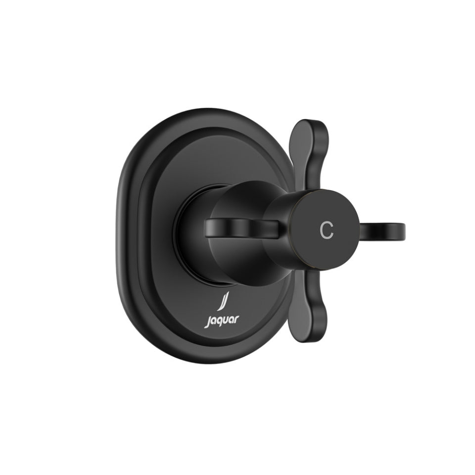Jaquar Queens Prime Exposed Part Kit of Concealed Stop Cock Cold Only - Black Matt