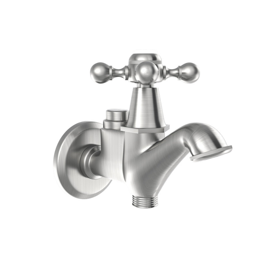 Jaquar Queens 2 Way Bib Cock - Stainless Steel