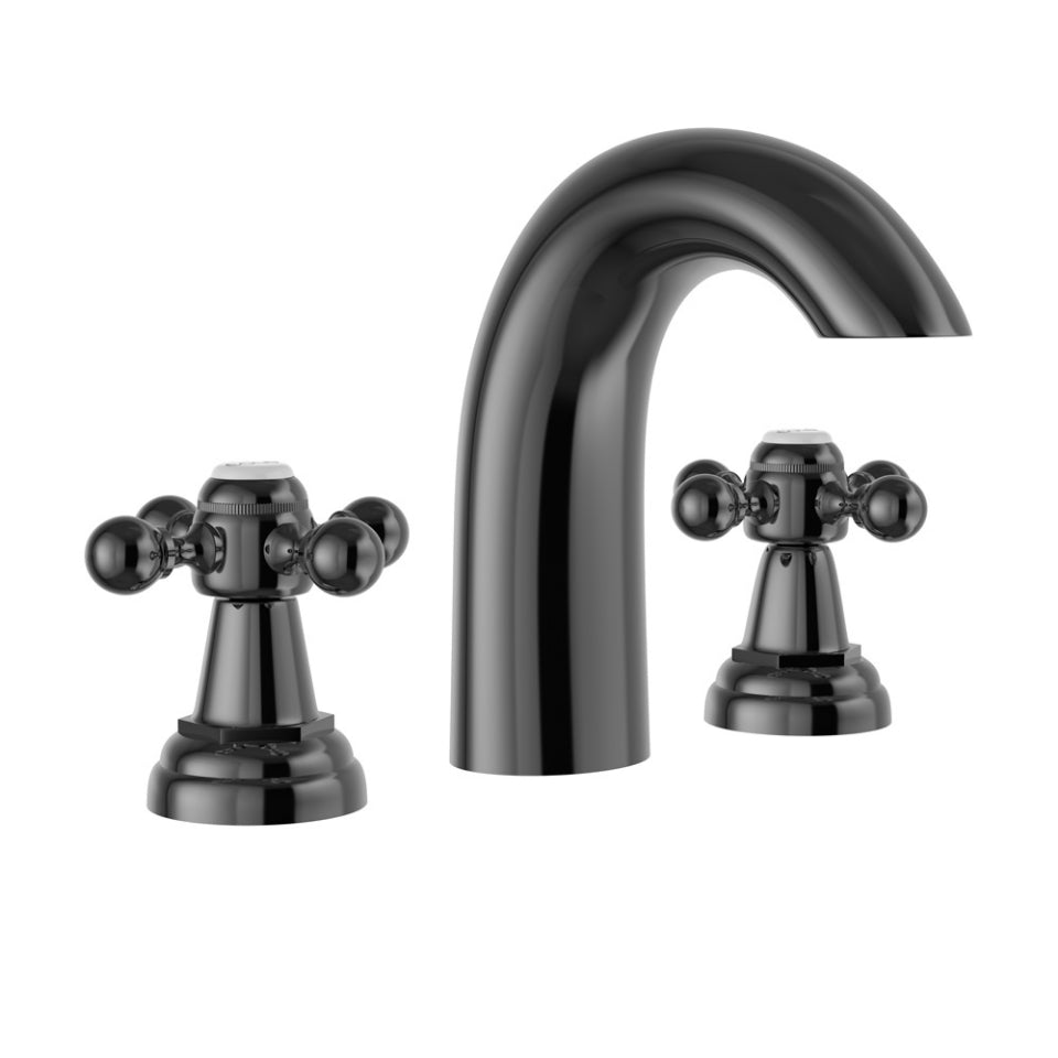 Jaquar Queens Bath Tub Filler - Black Chrome