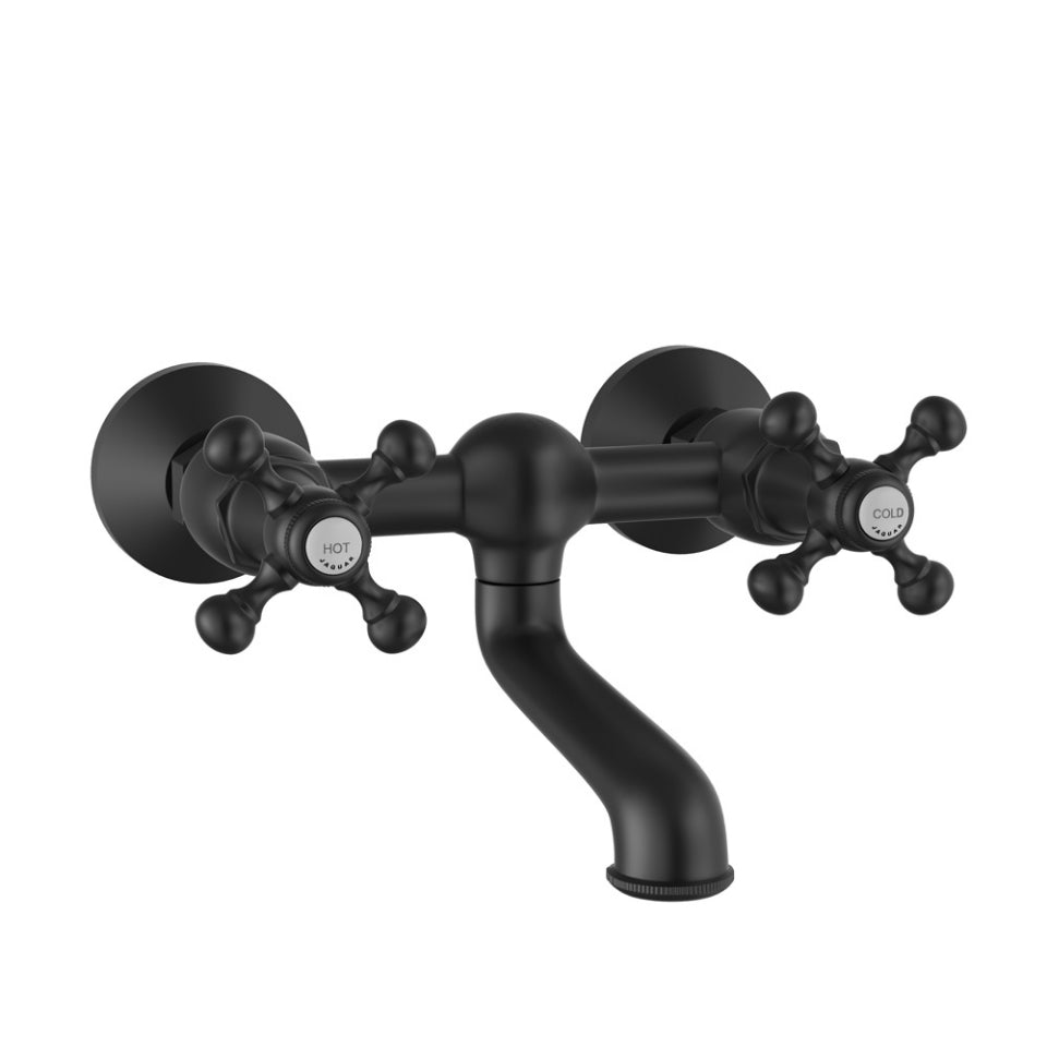 Jaquar Queens Wall Mixer Non-Telephonic Shower Arrangement - Black Matt