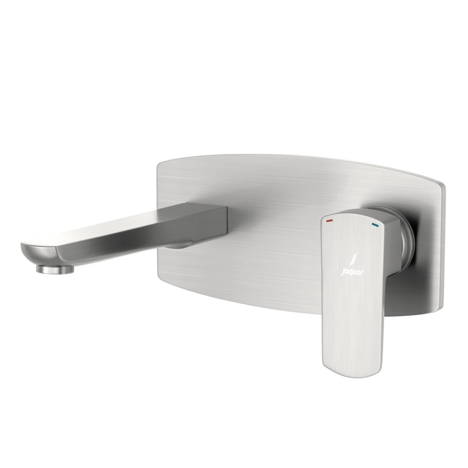 Jaquar Kubix Prime Exposed Part Kit of Single Lever Basin Mixer Wall Mounted - Stainless Steel