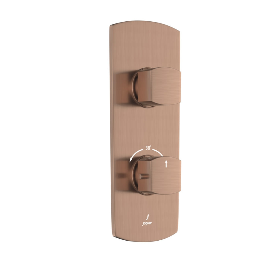 Jaquar Kubix Prime Thermostatic Shower Mixer - Antique Copper