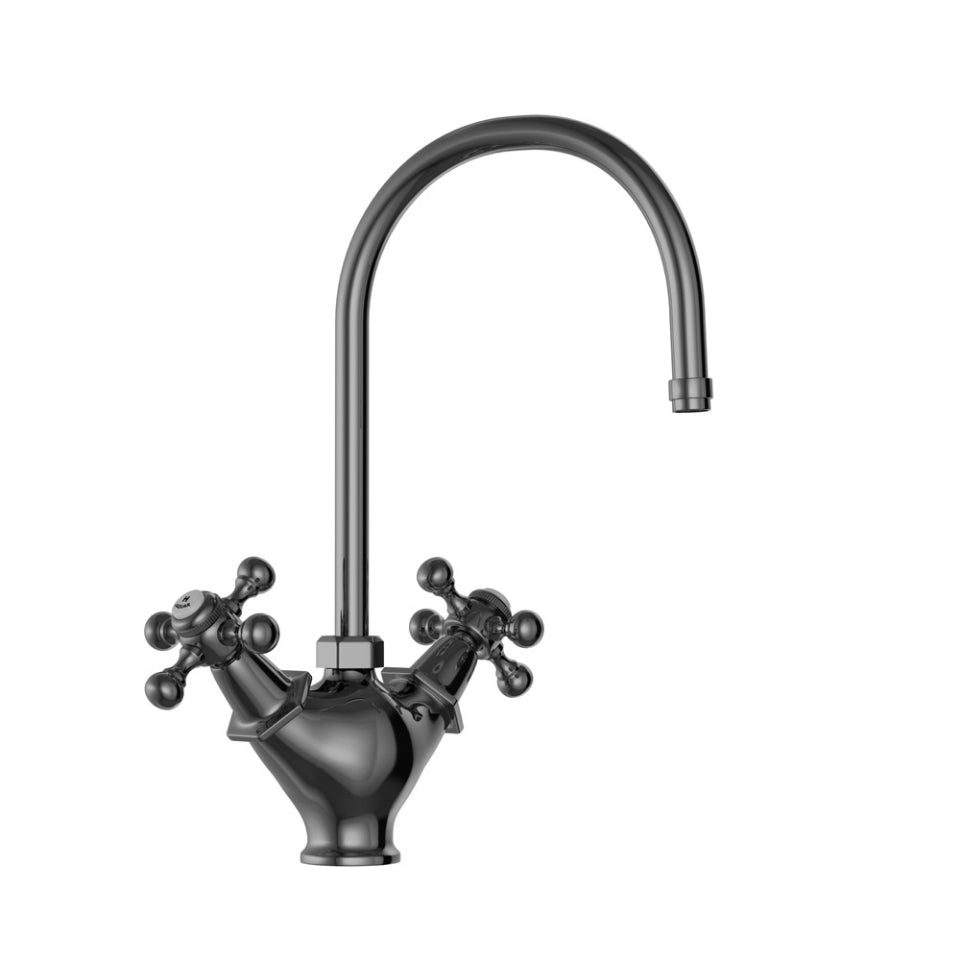 Jaquar Queens Sink Mixer, 1-Hole - Black Chrome