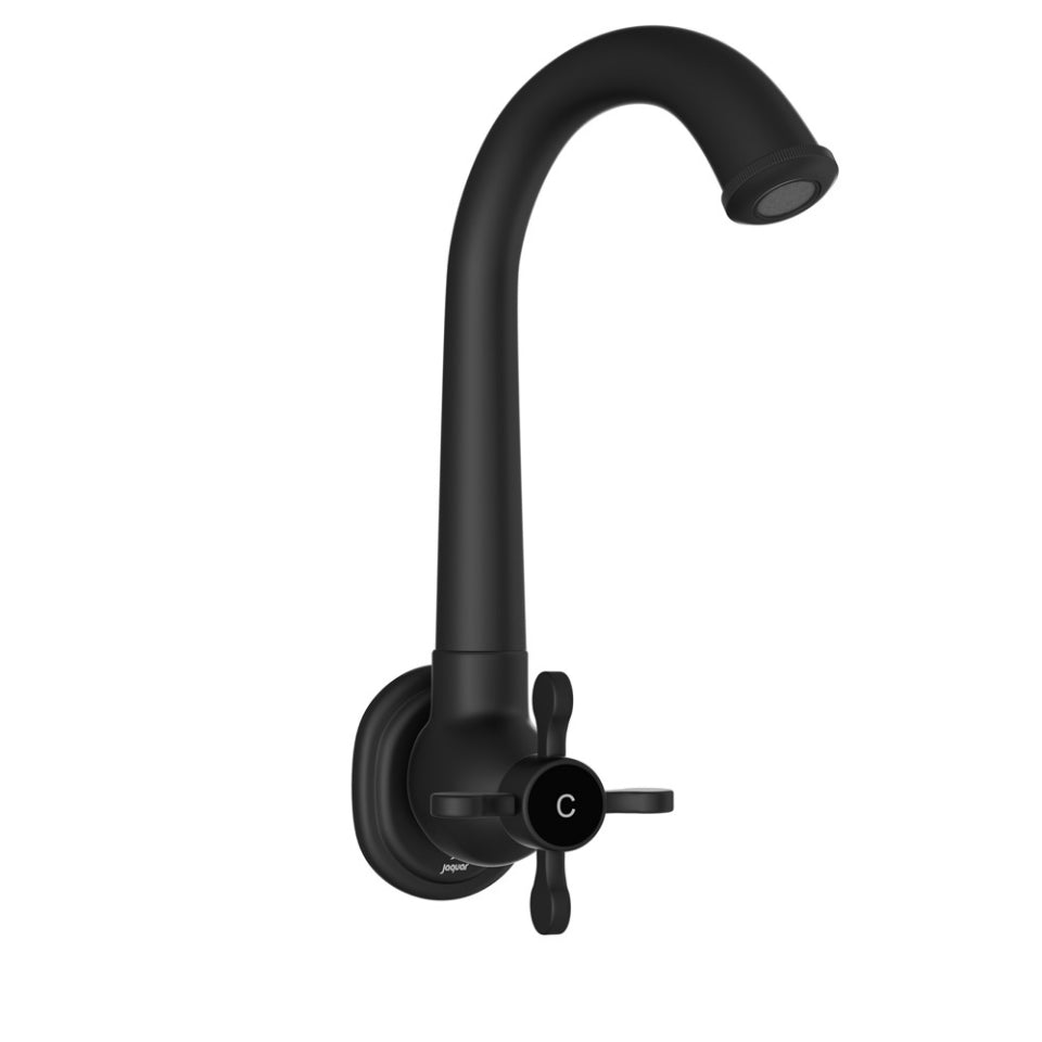 Jaquar Queens Prime Sink Cock with Regular Swinging Spout - Black Matt