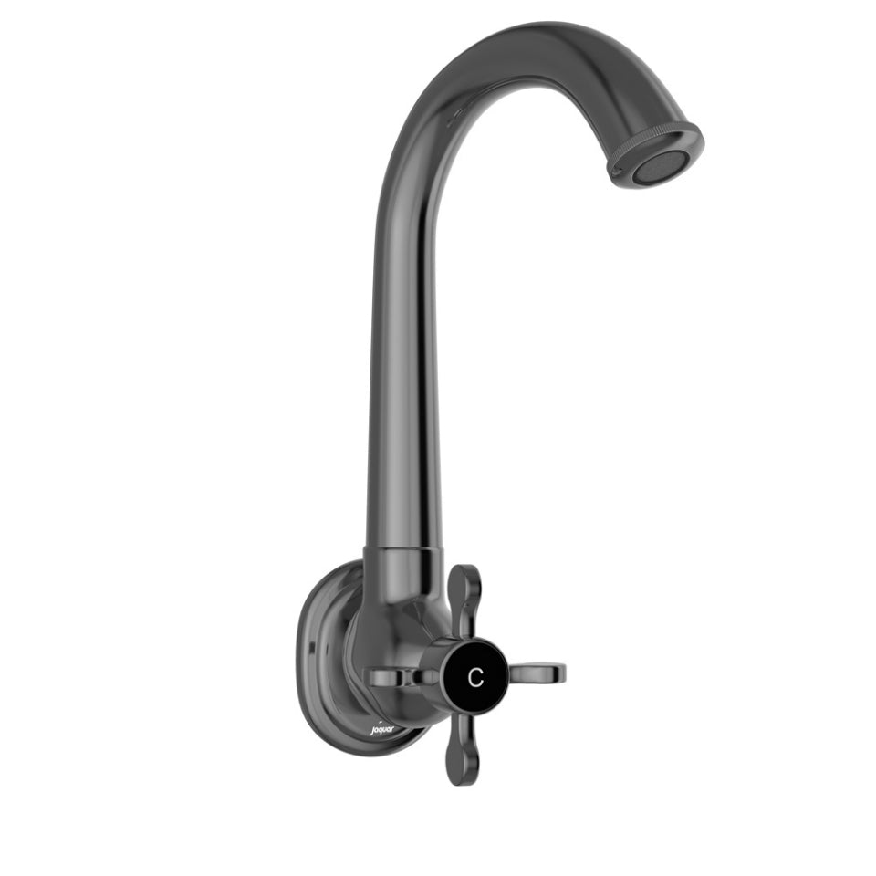 Jaquar Queens Prime Sink Cock with Regular Swinging Spout - Black Chrome