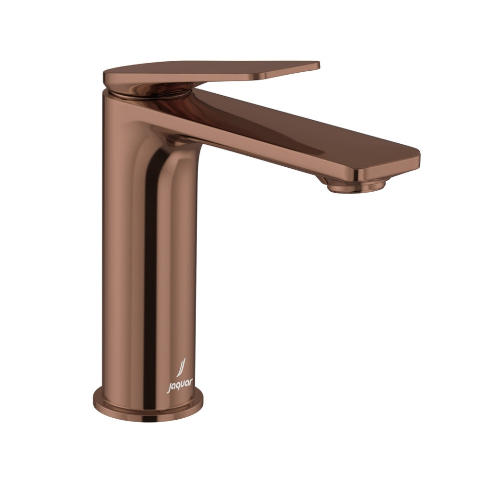 Jaquar Laguna Single Lever Extended Basin Mixer - Blush Gold Bright PVD