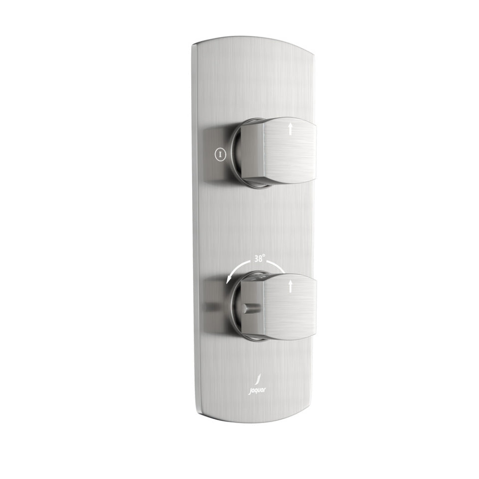Jaquar Kubix Prime Aquamax Thermostatic Shower Mixer - Stainless Steel