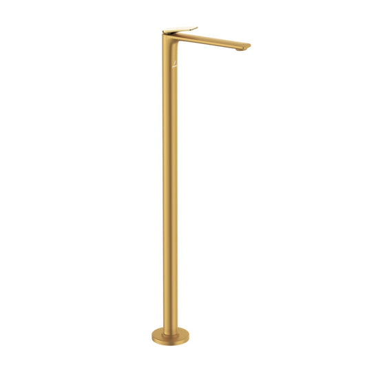 Jaquar Laguna Floor Mounted Single Lever Basin Mixer - Lever: Gold Bright PVD Body: Gold Matt PVD