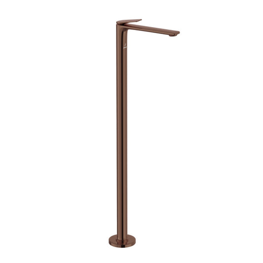 Jaquar Laguna Floor Mounted Single Lever Basin Mixer - Blush Gold Bright PVD