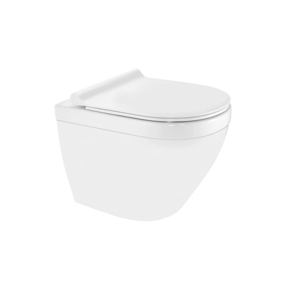Jaquar Solo Rimless, Blind Installation Wall Hung WC - White