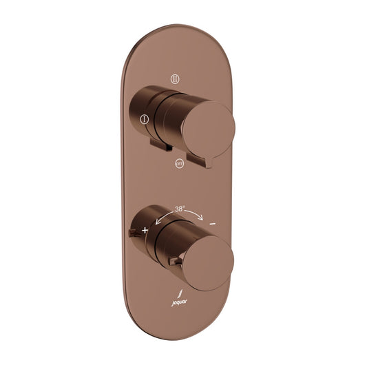 Jaquar Laguna Aquamax Thermostatic Shower Mixer With 3-Way Diverter - Blush Gold Bright PVD