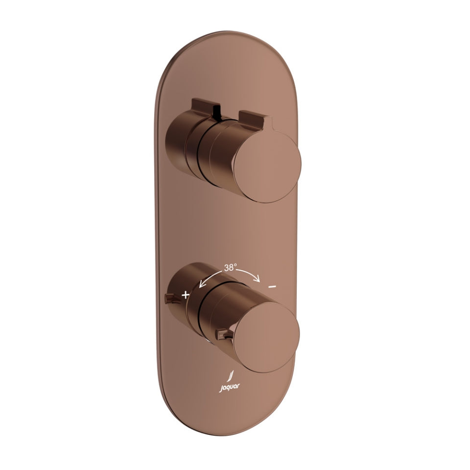 Jaquar Laguna Aquamax Thermostatic Shower Mixer- Blush Gold Bright PVD - Blush Gold Bright PVD
