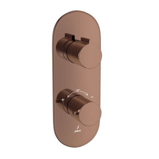 Jaquar Laguna Aquamax Thermostatic Shower Mixer- Blush Gold Bright PVD - Blush Gold Bright PVD