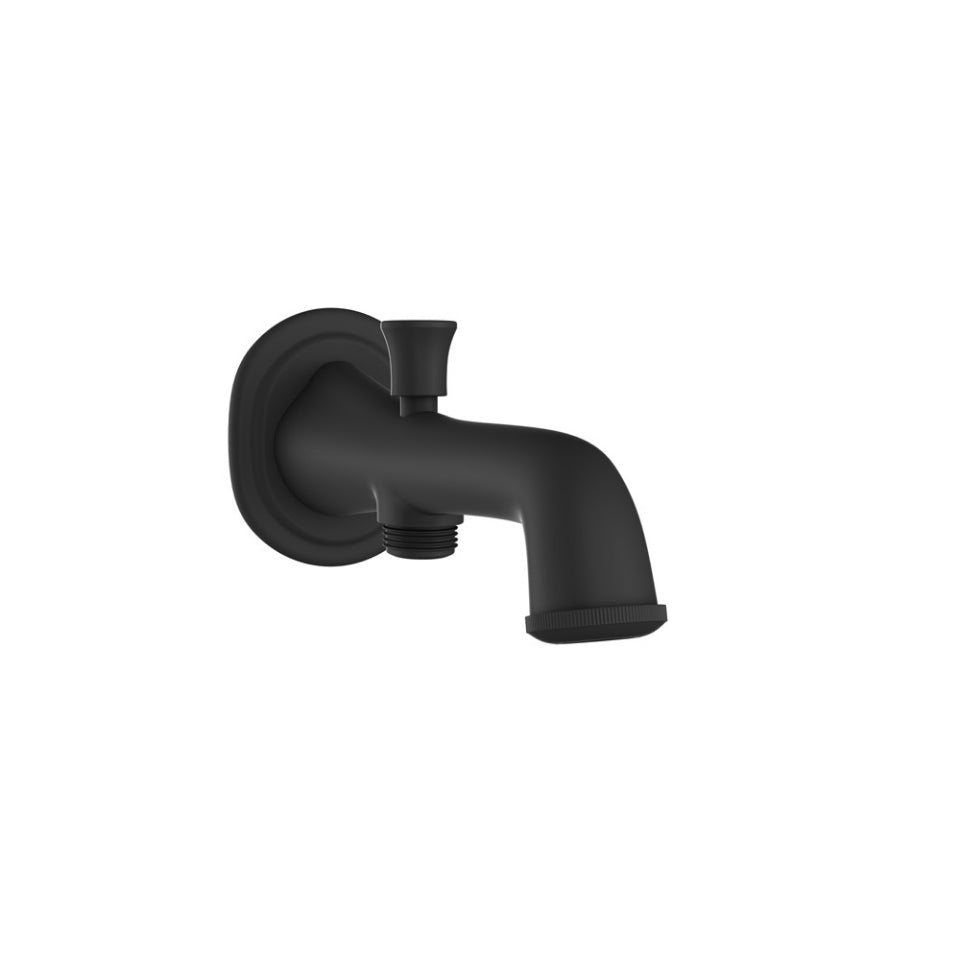 Jaquar Bath Tub Spout with Button Attachment - Black Matt