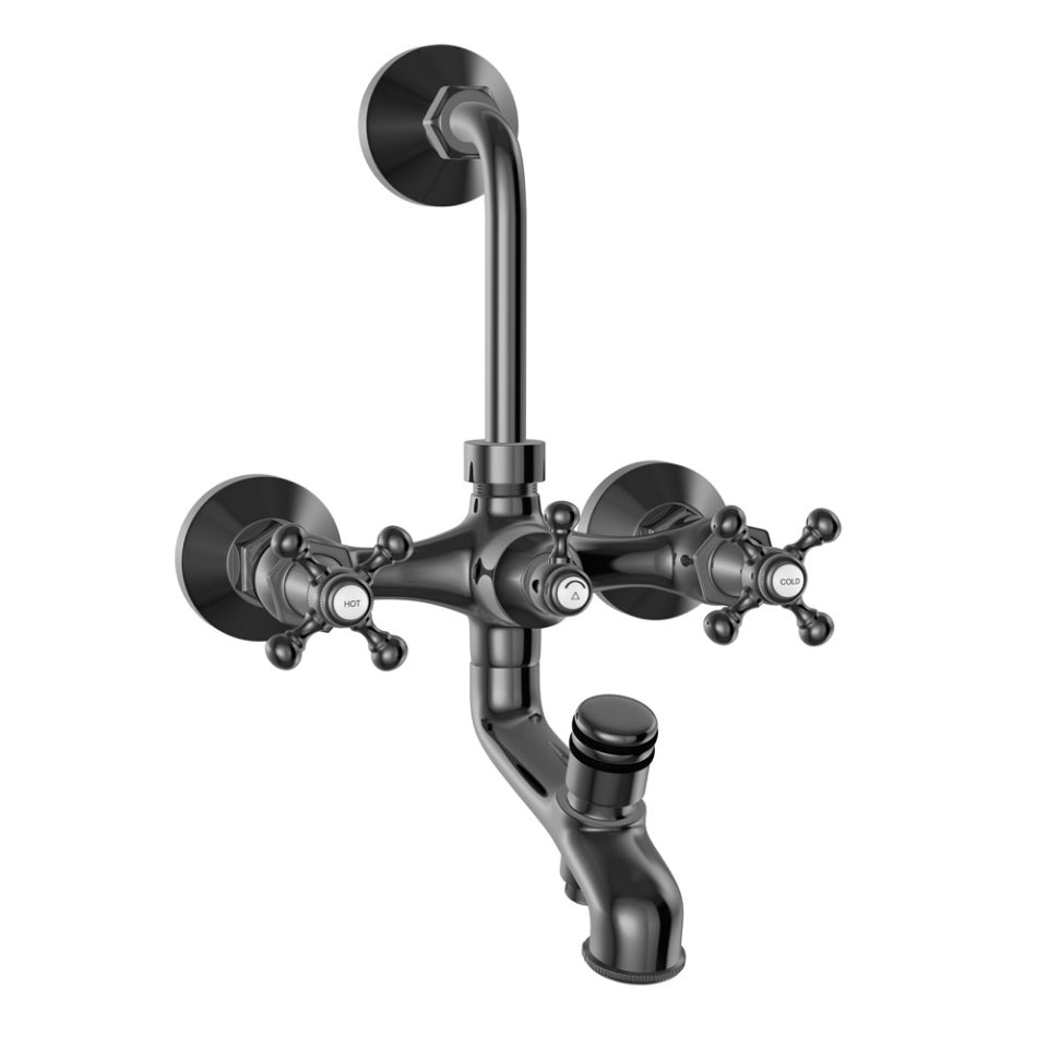Jaquar Queens Wall Mixer 3-in-1 System - Black Chrome