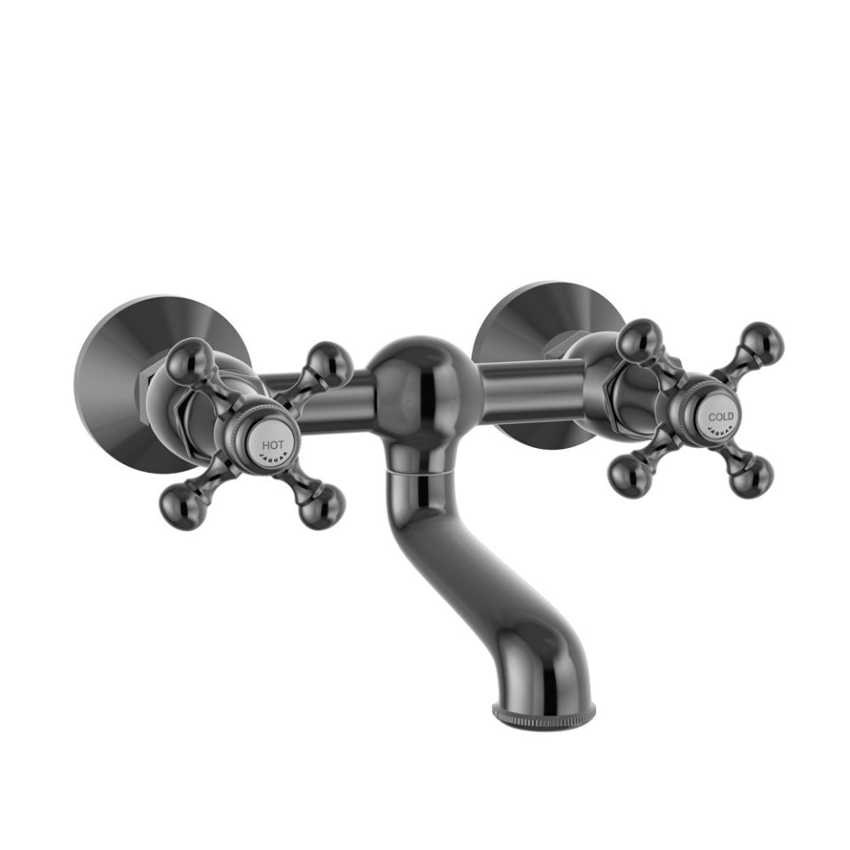 Jaquar Queens Wall Mixer Non-Telephonic Shower Arrangement - Black Chrome