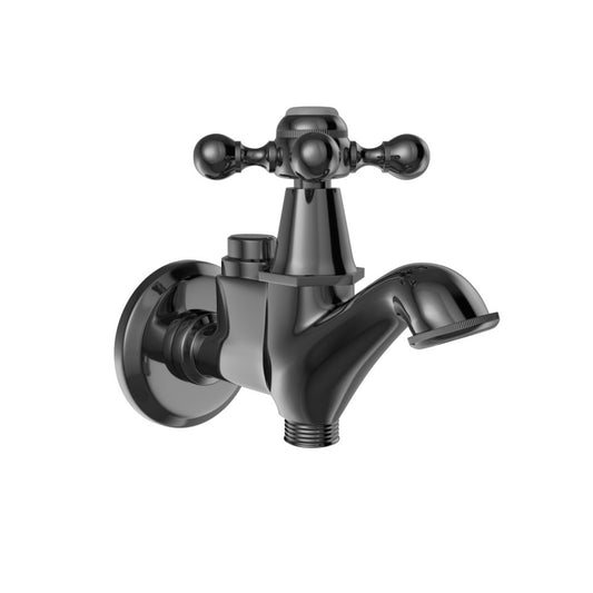 Jaquar Queens 2 Way Bib Cock - Black Chrome