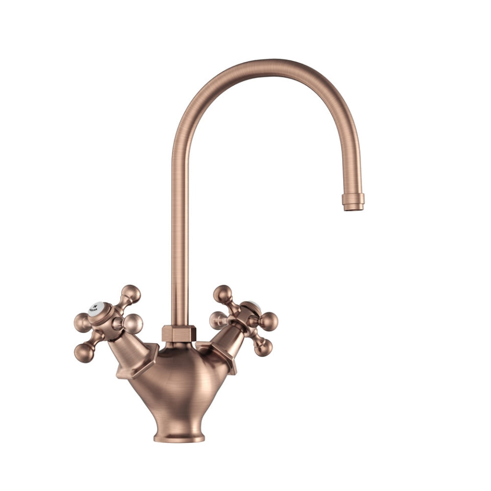 Jaquar Queens Sink Mixer, 1-Hole - Antique Copper