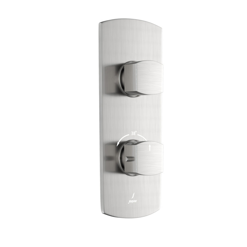 Jaquar Kubix Prime Thermostatic Shower Mixer - Stainless Steel
