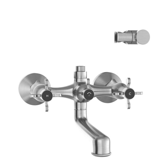 Jaquar Queens Prime Wall Mixer - Stainless Steel