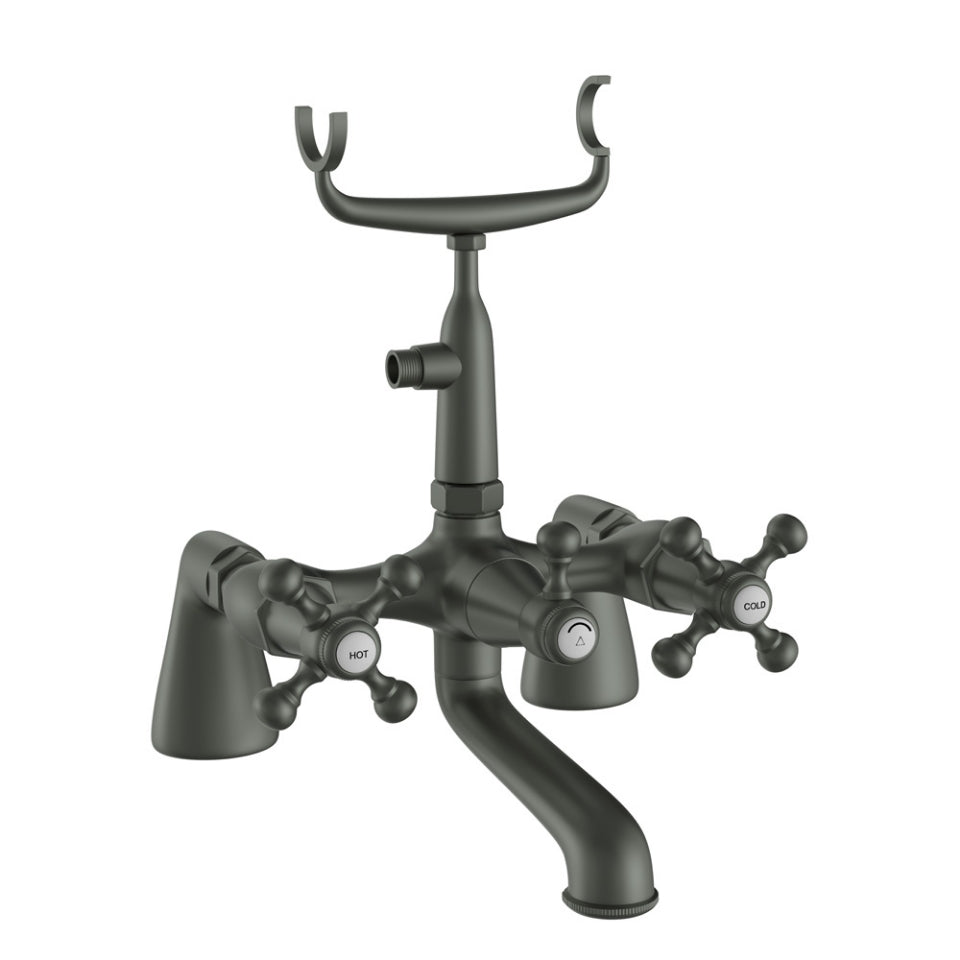 Jaquar Queens Bath Tub Mixer (Exposed Straight Legs) - Graphite