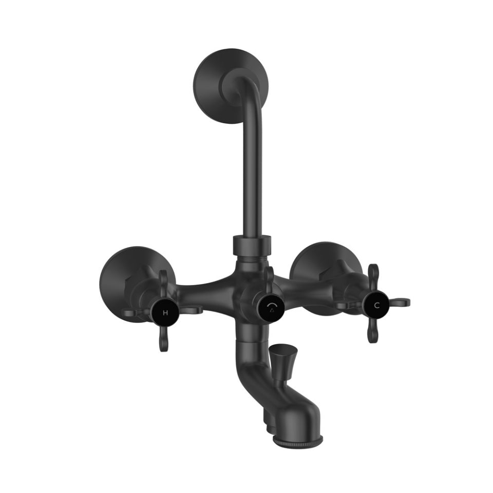 Jaquar Queens Prime Wall Mixer 3-in-1 System - Black Matt