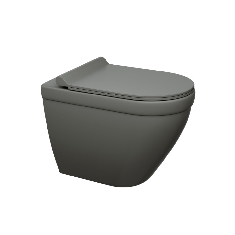 Jaquar Solo Rimless, Blind Installation Wall Hung WC - Grey Matt