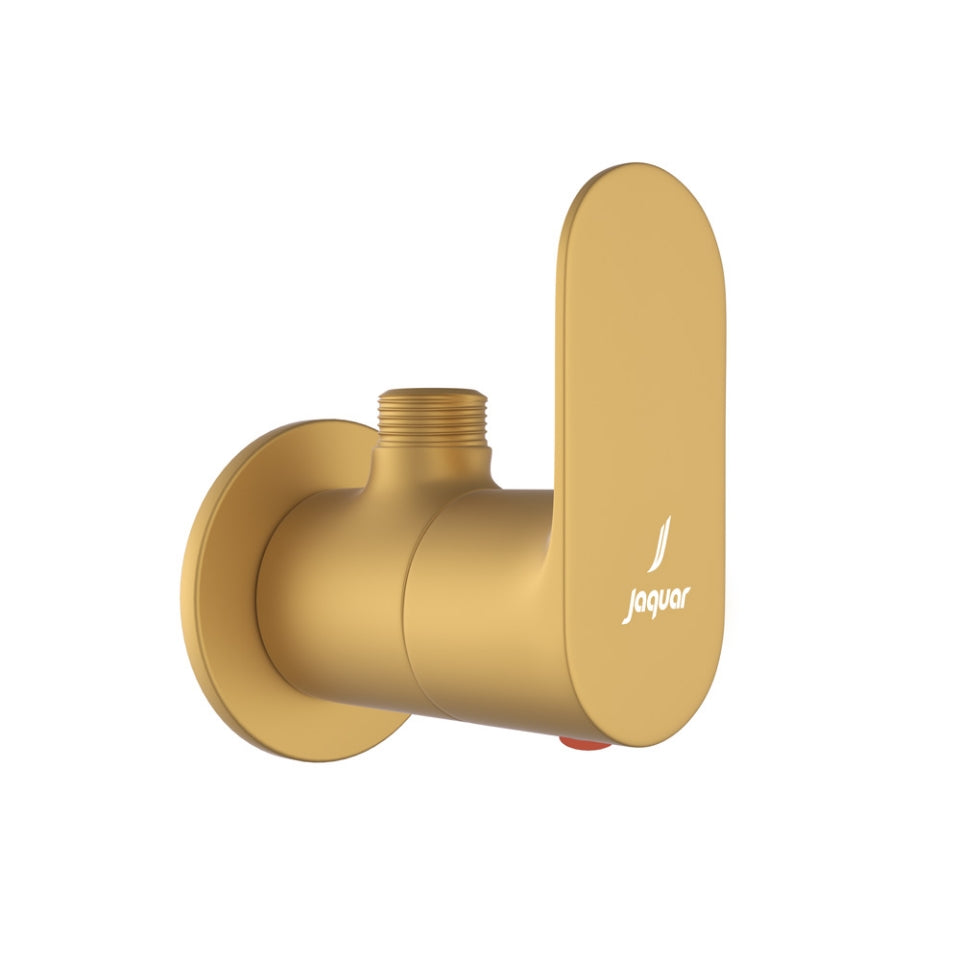 Jaquar Opal Prime Angle Stop Cock with Wall Flange - Gold Matt PVD