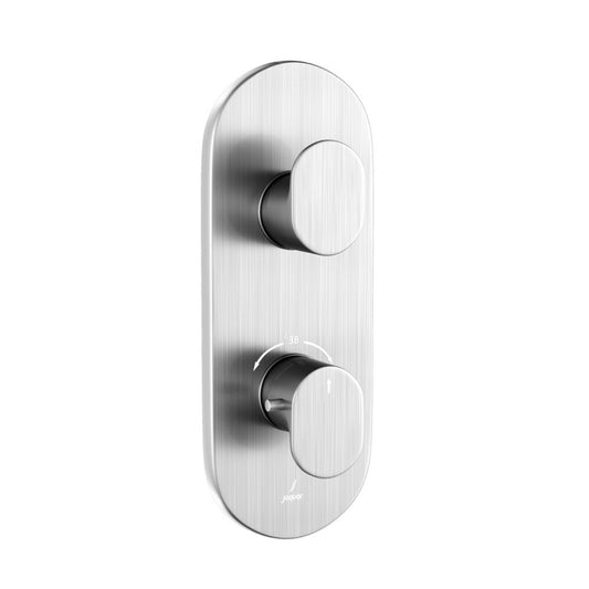 Jaquar Opal Prime Thermostatic Shower Mixer - Stainless Steel