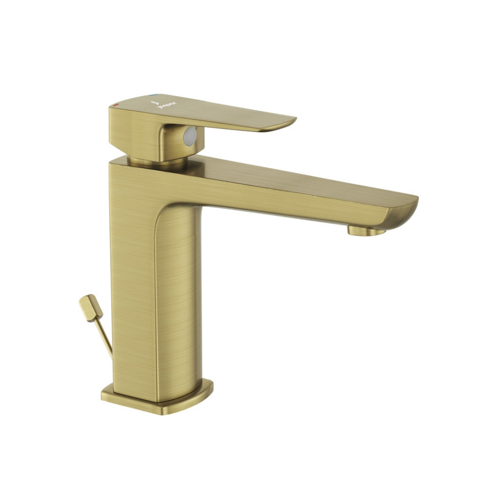 Jaquar Kubix Prime Single Lever Basin Mixer with Popup Waste - Antique Bronze