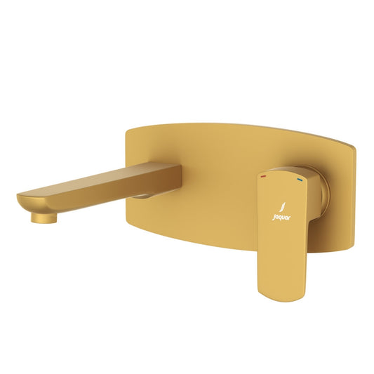 Jaquar Kubix Prime Exposed Part Kit of Single Lever Basin Mixer Wall Mounted - Gold Matt PVD