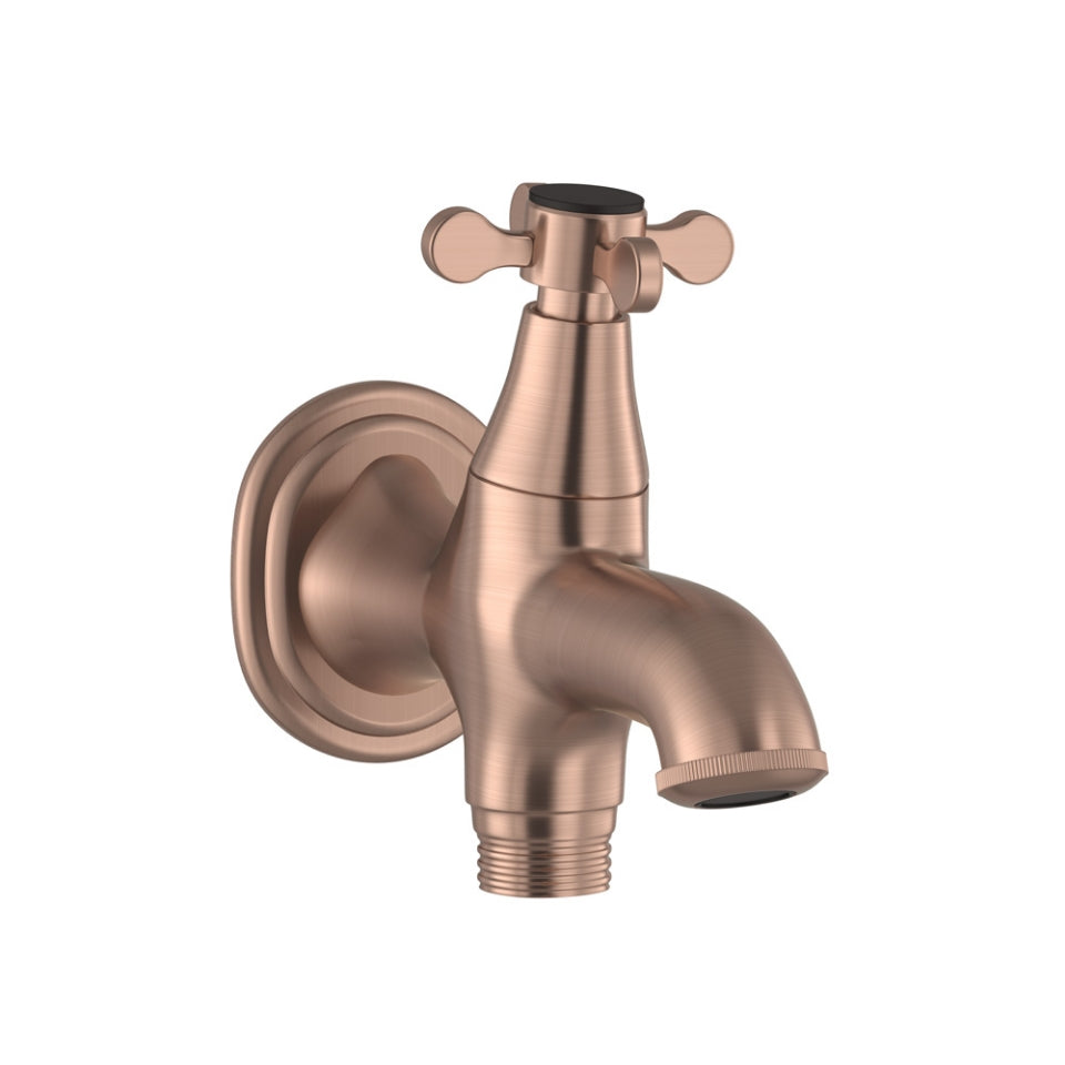 Jaquar Queens Prime 2-Way Bib Cock - Antique Copper