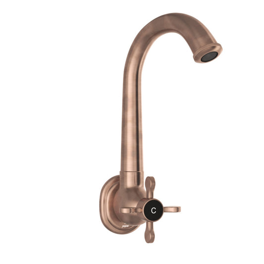 Jaquar Queens Prime Sink Cock with Regular Swinging Spout - Antique Copper