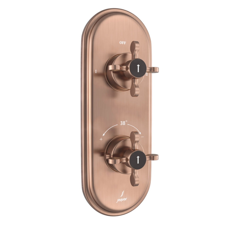 Jaquar Queens Prime Aquamax Thermostatic Shower Mixer - Antique Copper