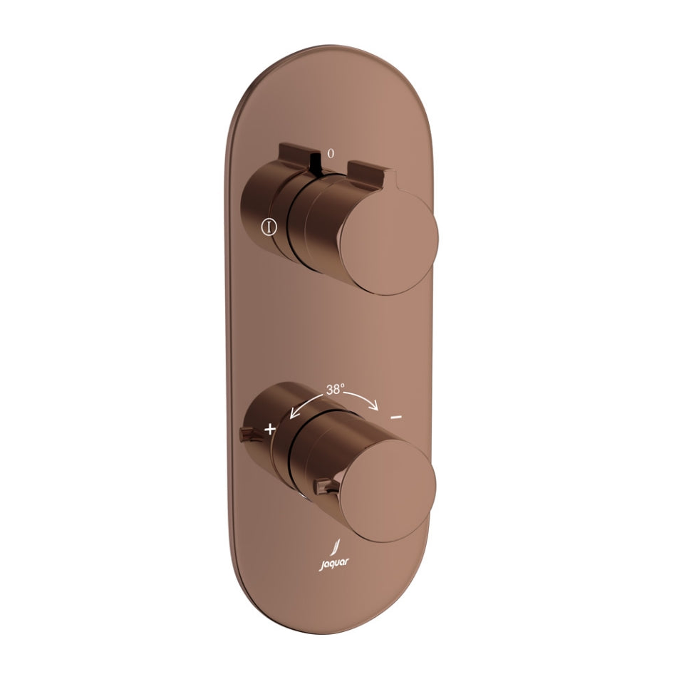 Jaquar Laguna Aquamax Exposed Part Kit of Thermostatic Shower Mixer with 2-way diverter - Blush Gold Bright PVD