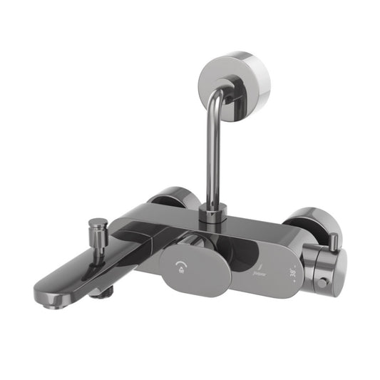 Jaquar Opal Prime Exposed Thermostatic Bath & Shower Mixer 3-in-1 System - Black Chrome (OPP-BCH-15663PMWBP)