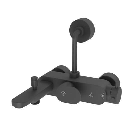 Jaquar Opal Prime Exposed Thermostatic Bath & Shower Mixer 3-in-1 System - Black Matt (OPP-BLM-15663PMWBP)