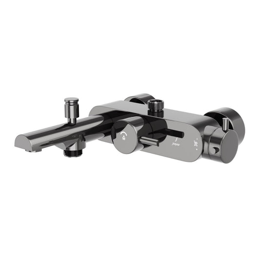 Jaquar Florentine Prime Exposed Thermostatic Bath & Shower Mixer 3-in-1 - Black Chrome (FLP-BCH-5663PM)