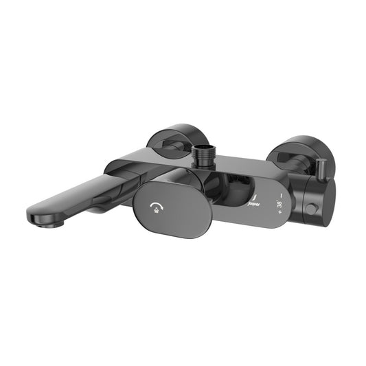 Jaquar Opal Prime Exposed Thermostatic Bath & Shower Mixer - Black Chrome (OPP-BCH-15615PM)