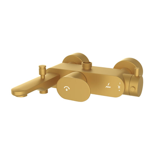 Jaquar Opal Prime Exposed Thermostatic Bath & Shower Mixer 3-in-1 System - Gold Matt PVD (OPP-GMP-15663PM)