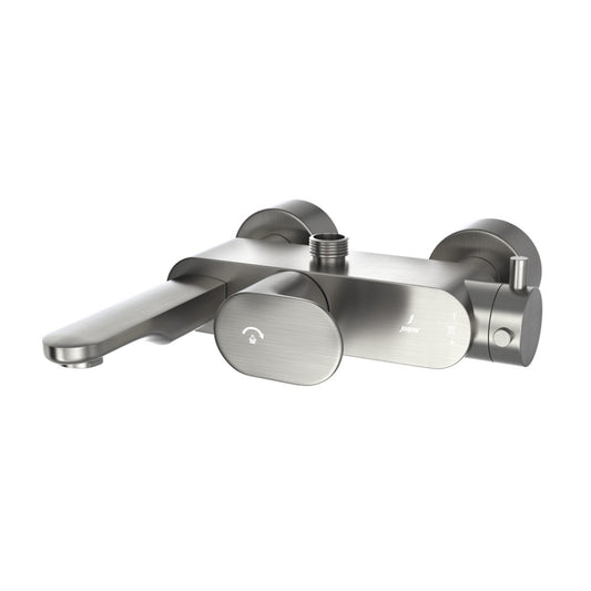 Jaquar Opal Prime Exposed Thermostatic Bath & Shower Mixer - Stainless Steel (OPP-SSF-15615PM)