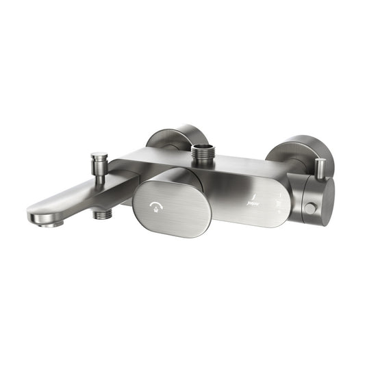 Jaquar Opal Prime Exposed Thermostatic Bath & Shower Mixer 3-in-1 System - Stainless Steel (OPP-SSF-15663PM)