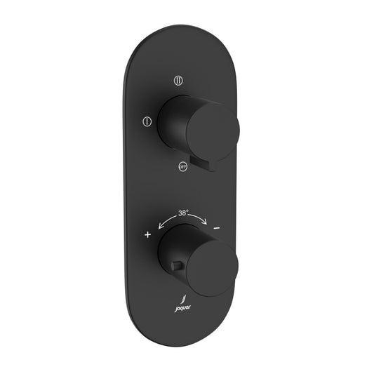 Jaquar Laguna Aquamax Thermostatic Shower Mixer With 3-Way Diverter - Black Matt (LAG-BLM-91683NK)