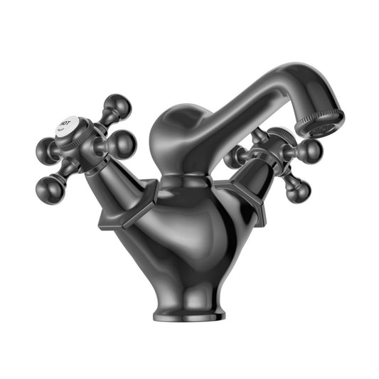 Jaquar Queens Central Hole Basin Mixer - Black Chrome (QQT-BCH-7167B)